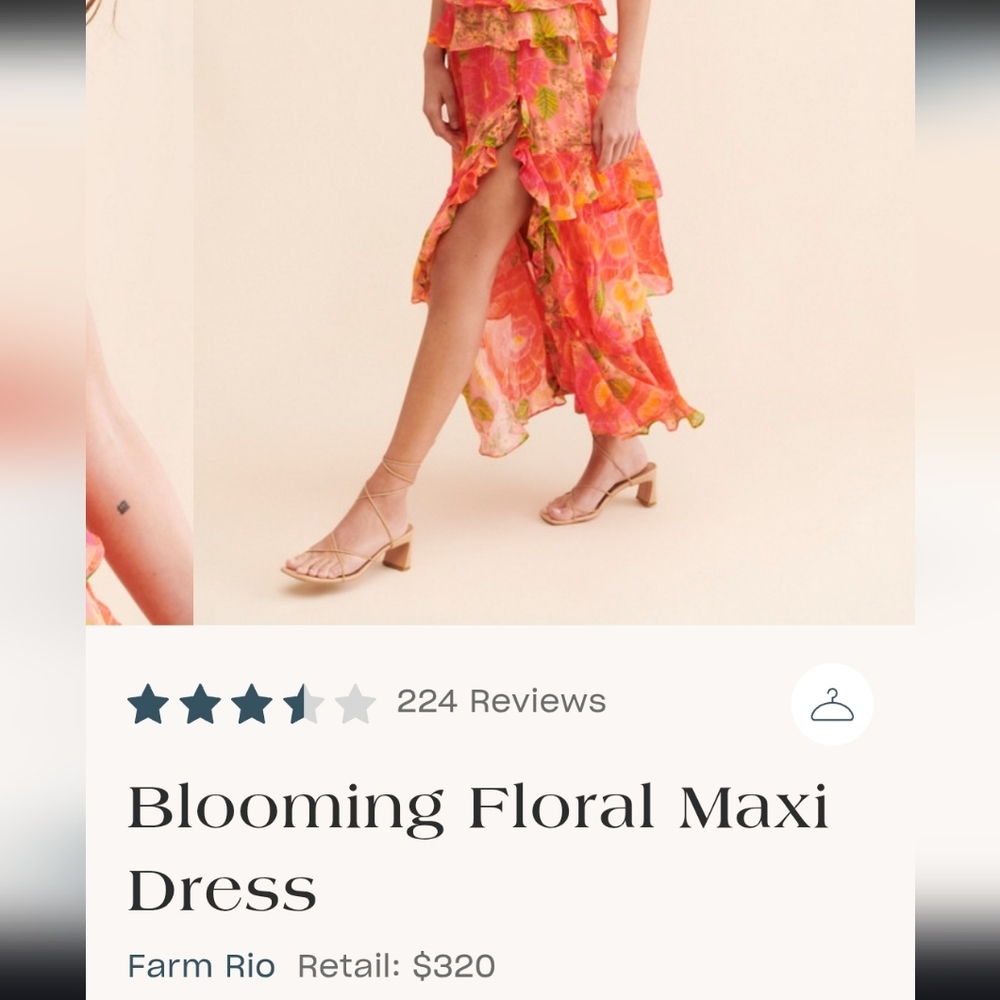 FARM Rio Vibrant Pink and Orange High Low Dress - Picture 3 of 10